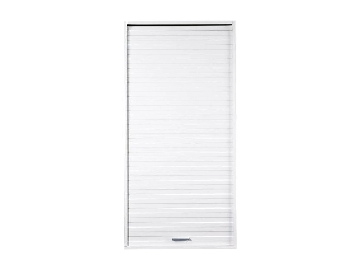 Armoire de cuisine large à rideau blanc Couna L 60 x H 124cm