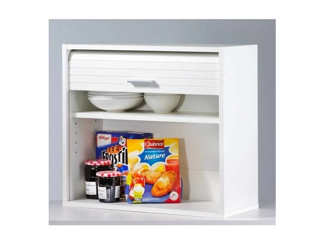 Rangement mural à rideau blanc Couna L 60 x H 54cm