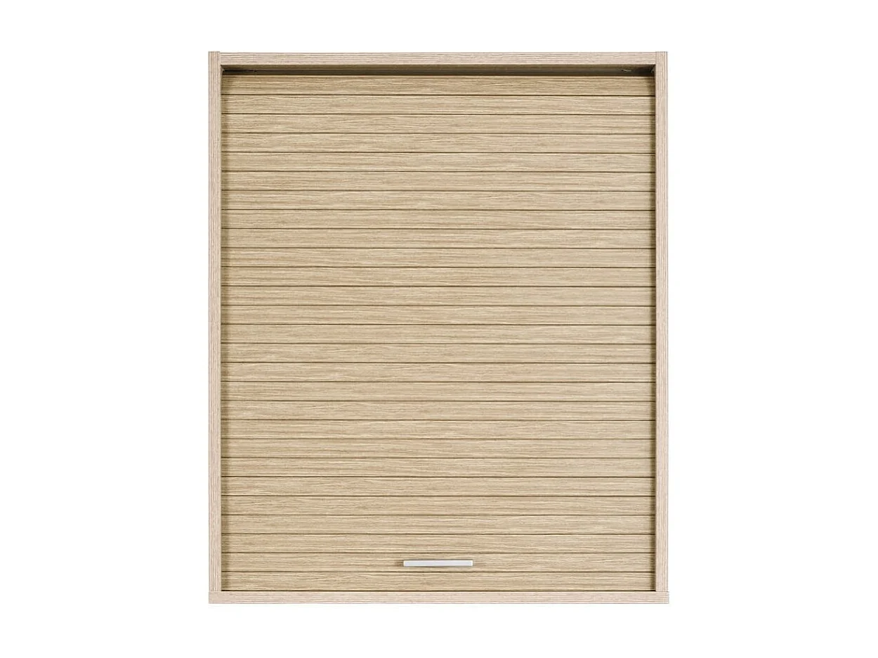 Meuble mural de cuisine à rideau chêne clair Couna L 60 x H 72cm