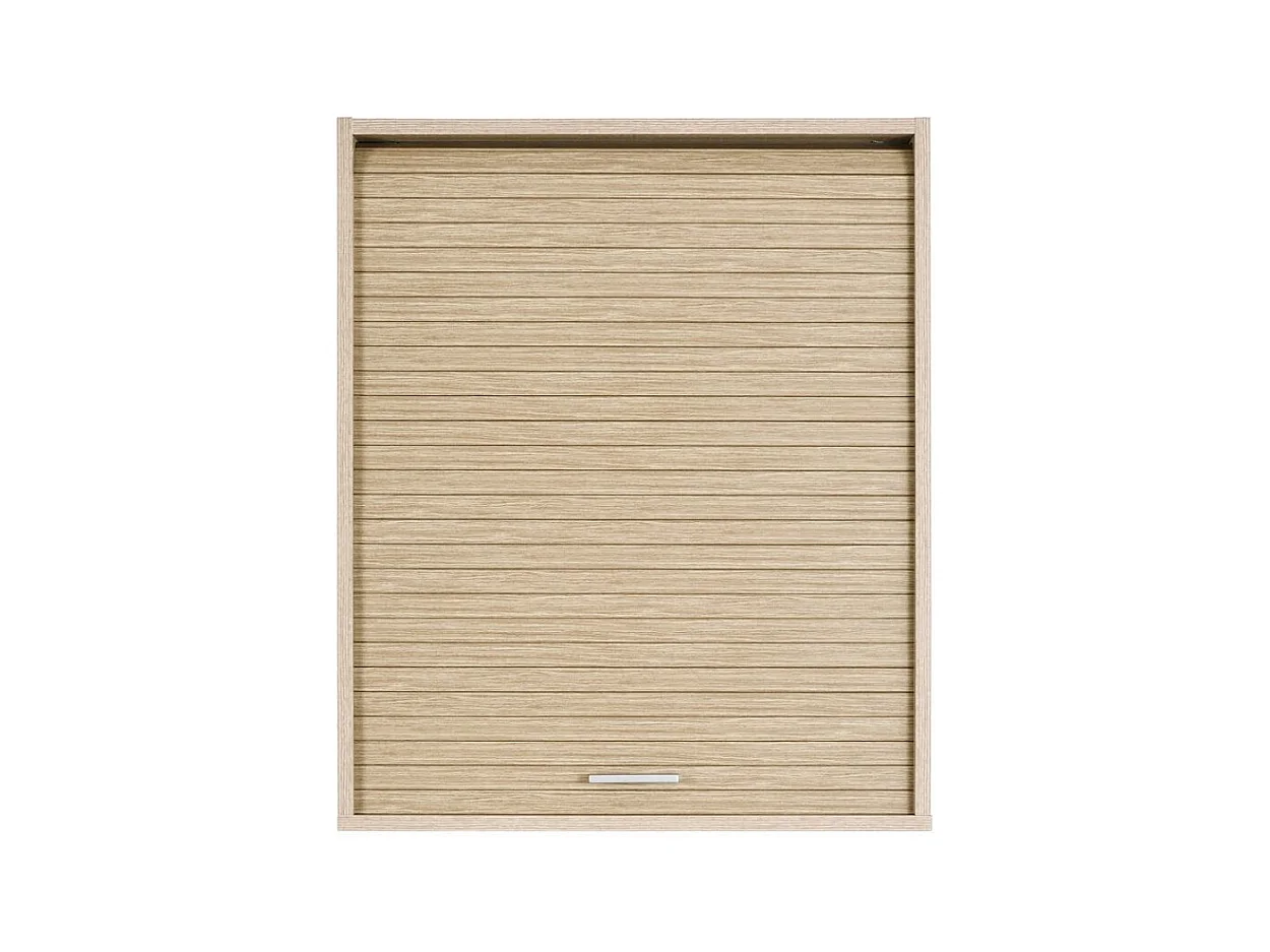 Meuble mural de cuisine à rideau chêne clair Couna L 60 x H 72cm