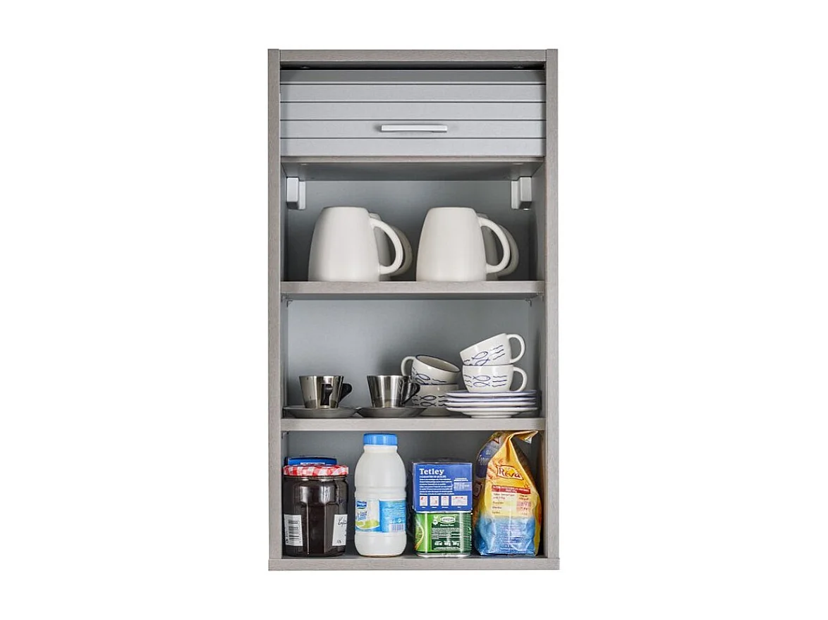 Meuble mural de cuisine gris à rideau Couna L 40 x H 72cm