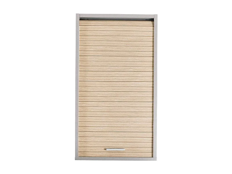 Meuble mural de cuisine gris à rideau chêne clair Couna L 40 x H 72cm