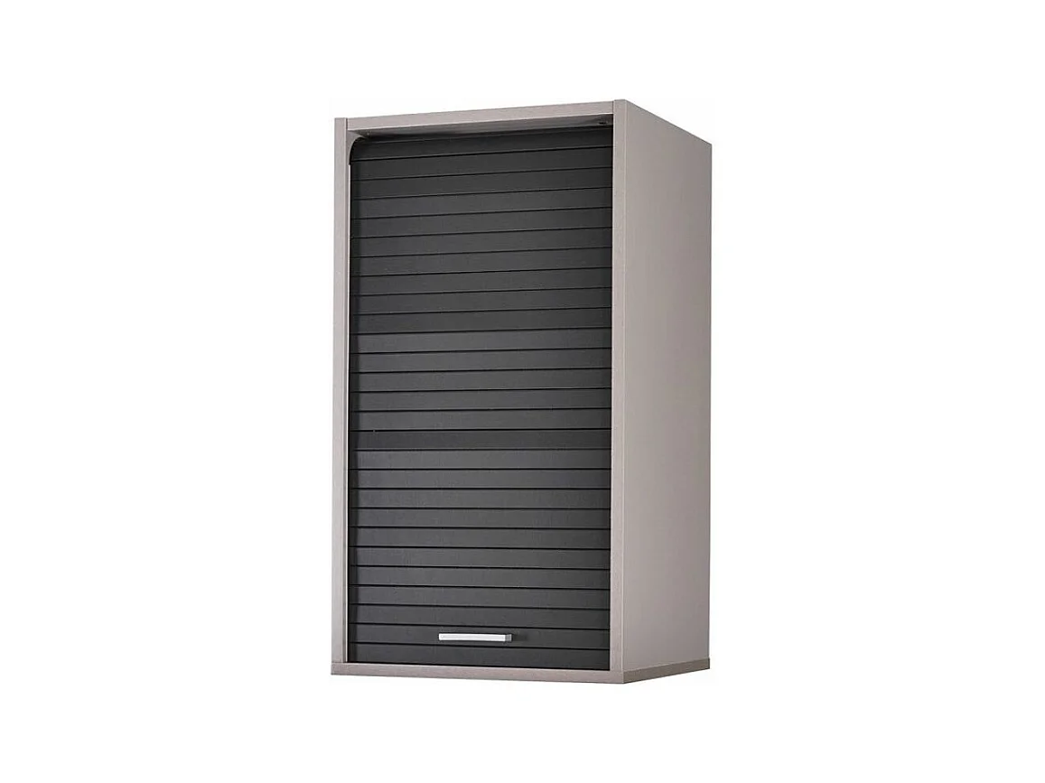 Meuble mural de cuisine gris à rideau noir Couna L 40 x H 72cm
