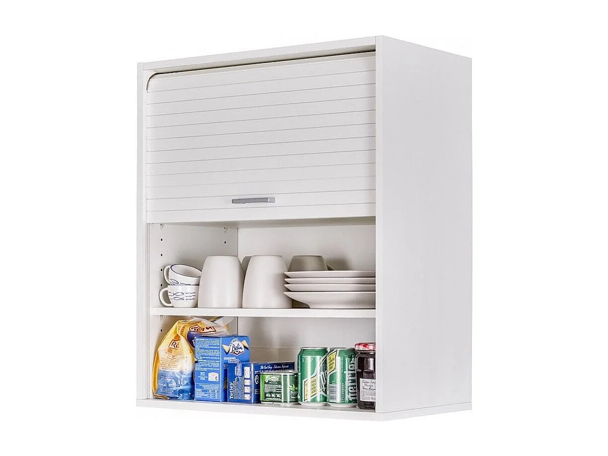 Meuble mural de cuisine à rideau blanc Couna L 60 x H 72cm