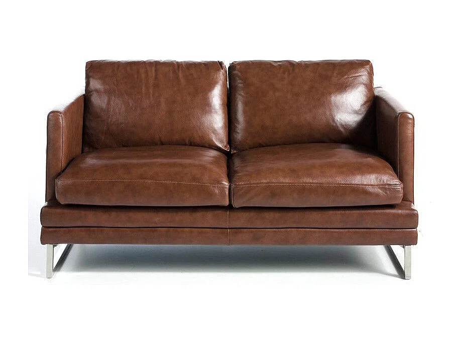 Kora high-end 2-zits leren bank-Kleur Parel leer