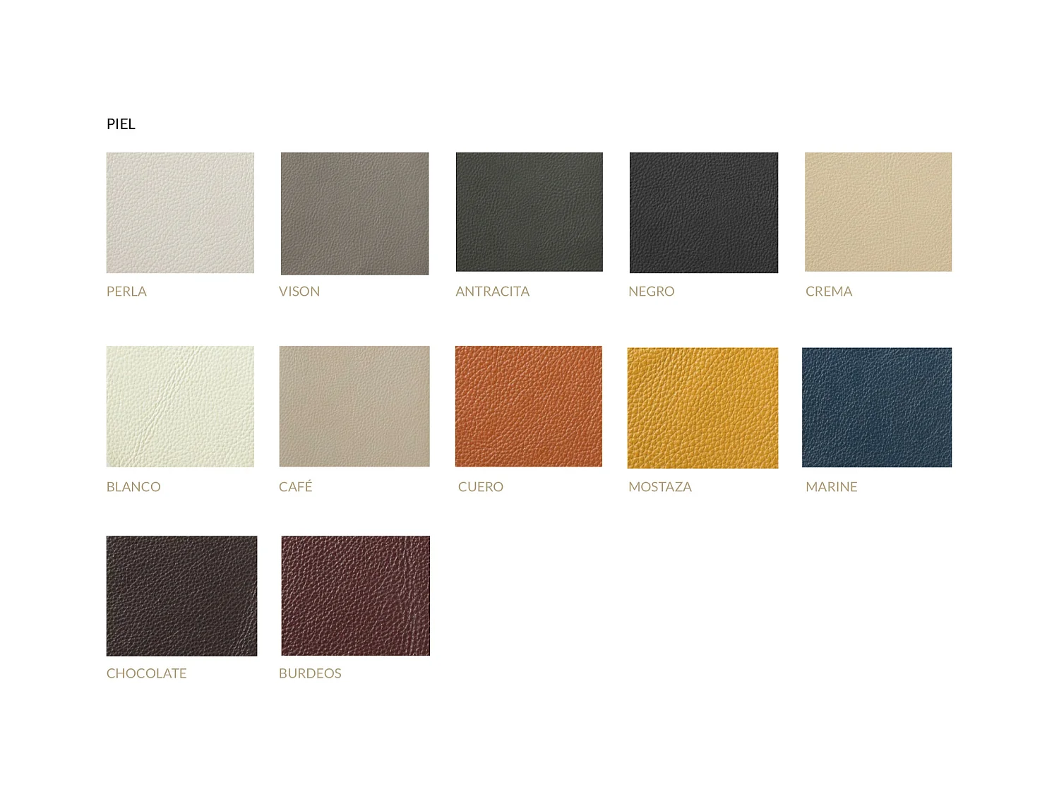 3-zitsbank in taupe leer en grenenhouten poten Kina-Kleur Antraciet Piel-leer