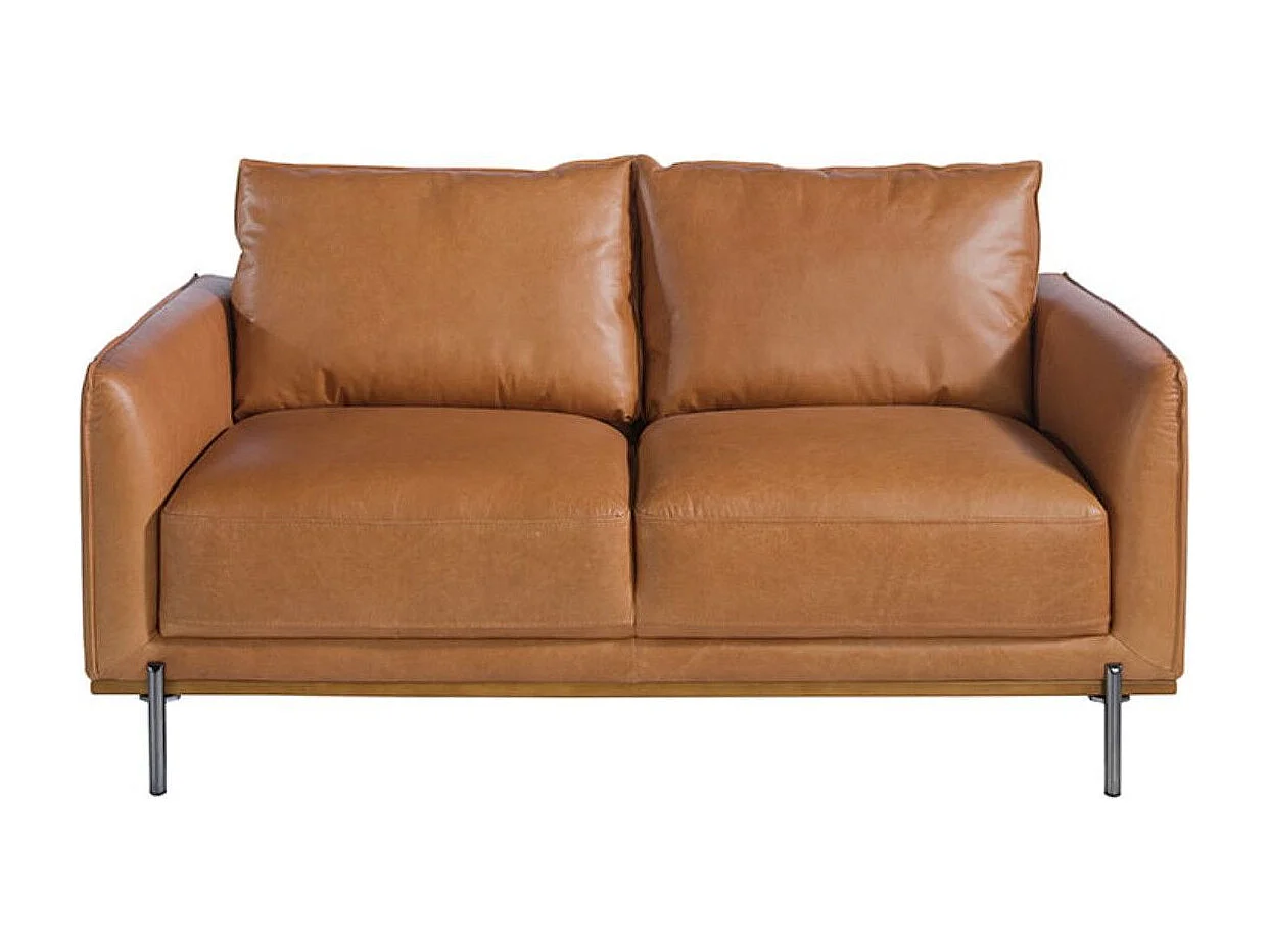 Canapé cuir 2 places Loma 164cm-Couleur Cuir Piel marine