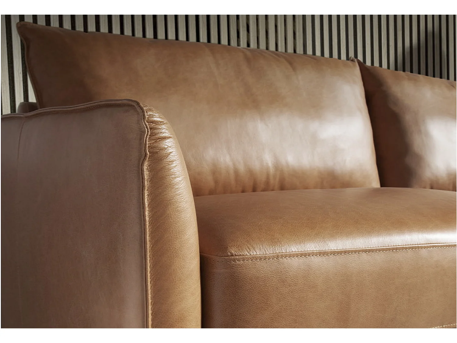 Canapé cuir 2 places Loma 164cm-Couleur Cuir Piel marine