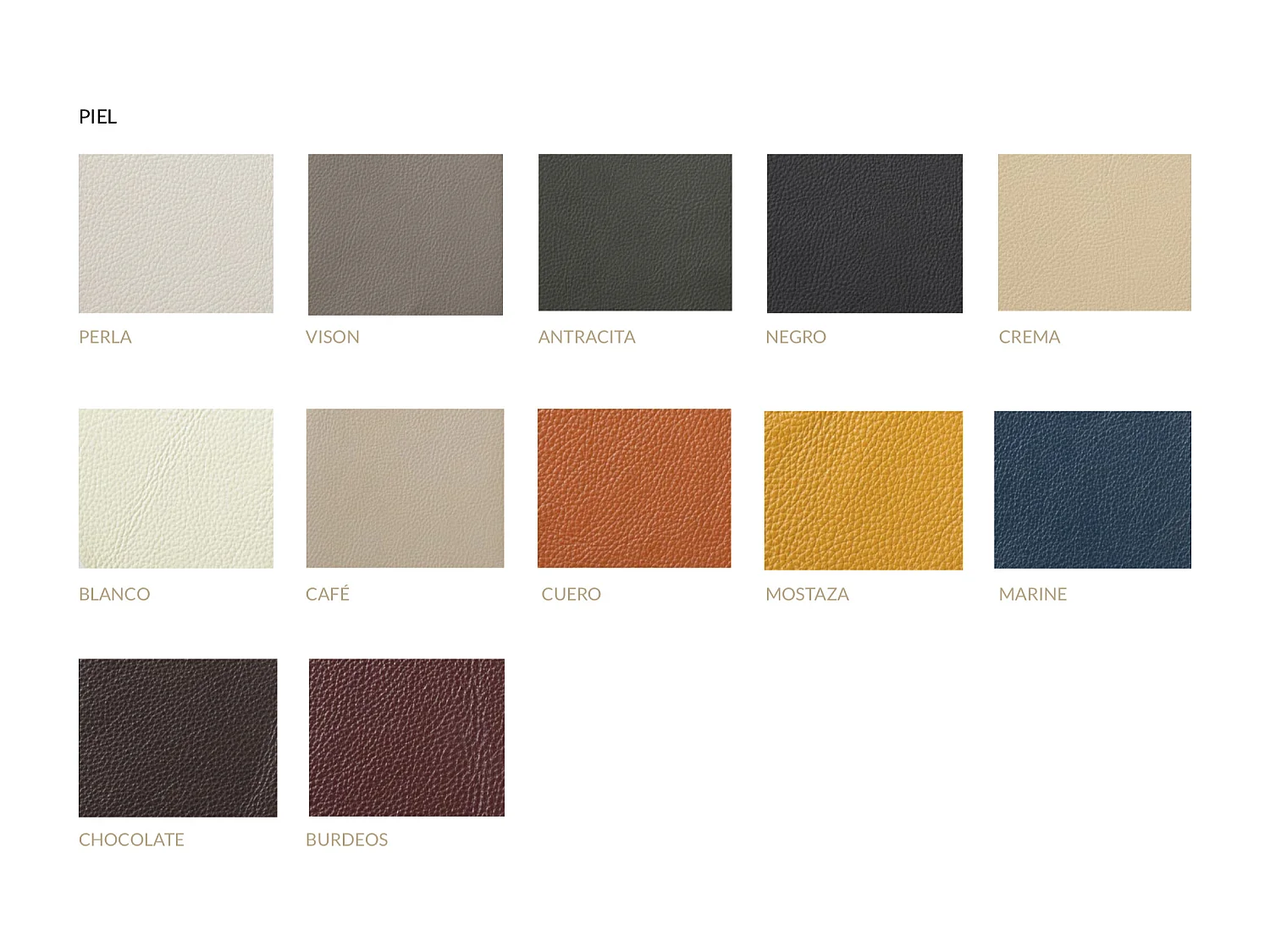 3-zitsbank in taupe leer en grenenhouten poten Kina-Kleur Leren Piel burdeo's