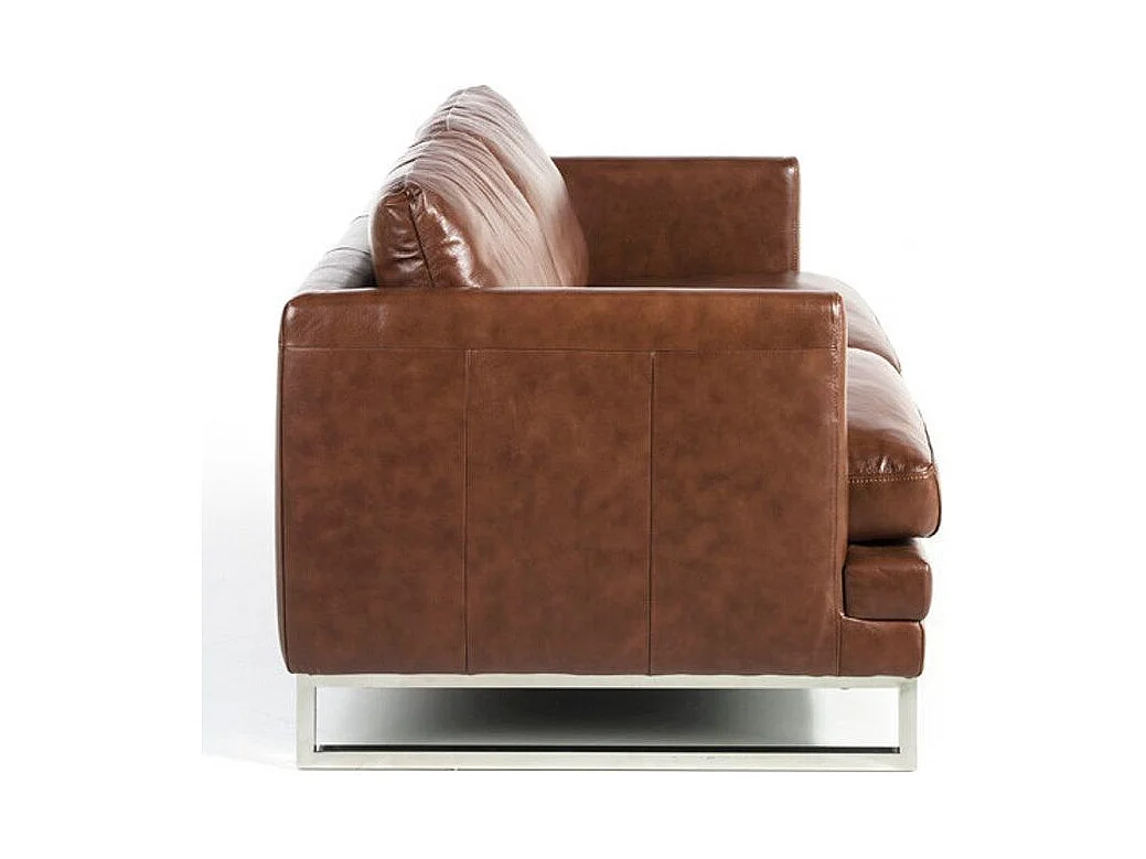 Kora high-end 3-zits leren bank-Kleur Leren Piel mostaza