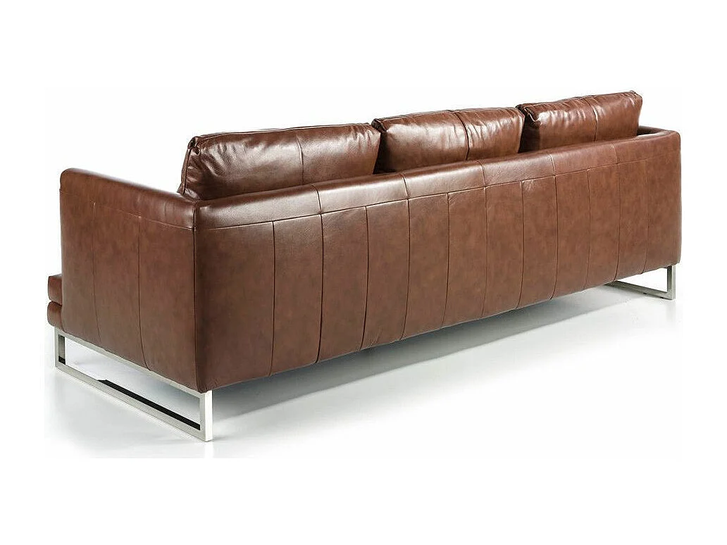 Kora high-end 3-zits leren bank-Kleur Leren Piel mostaza