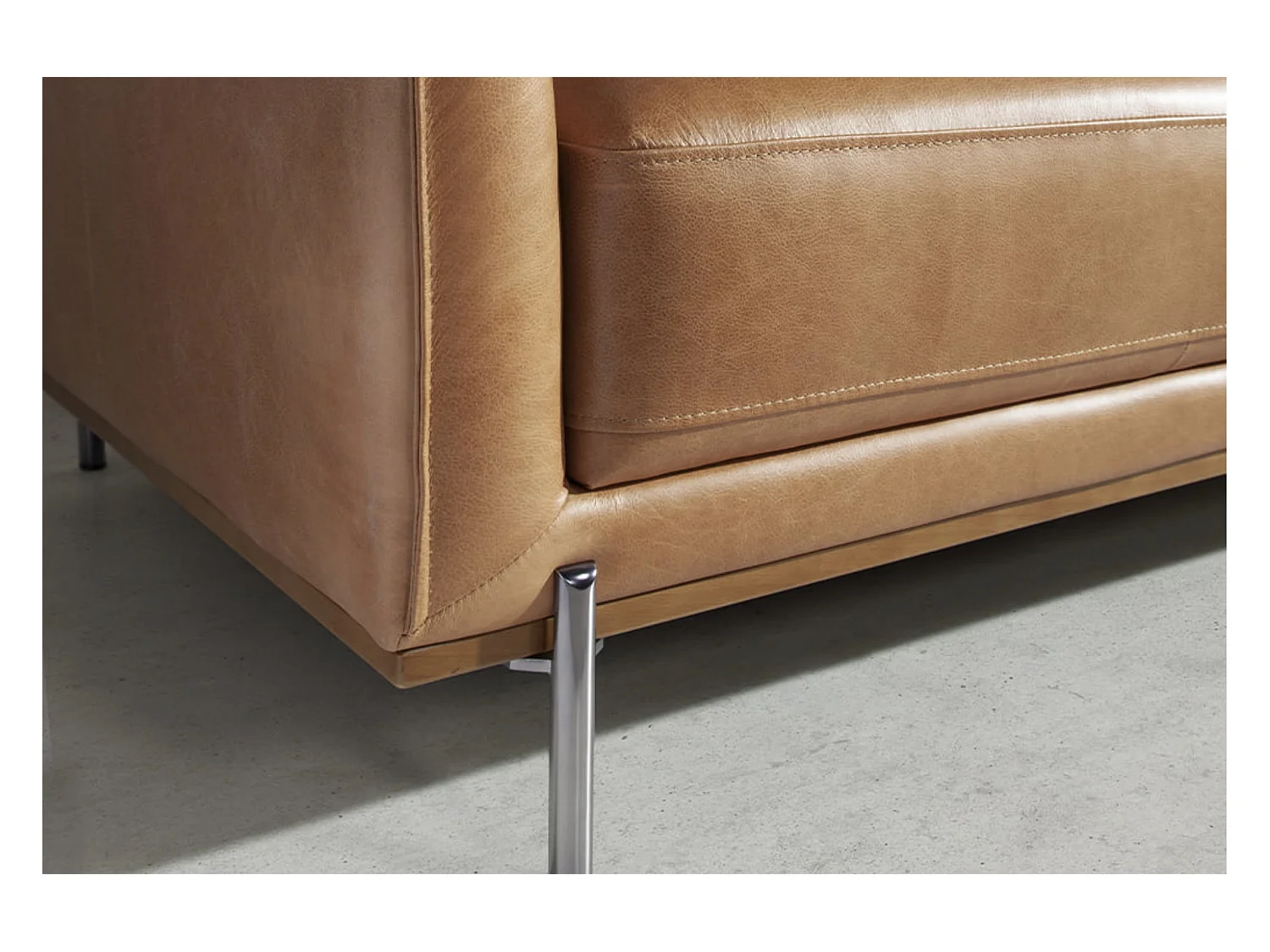 Canapé cuir 2 places Loma 164cm-Couleur Cuir Piel mostaza