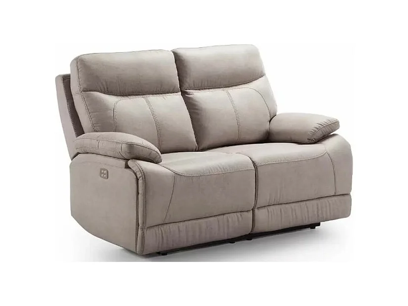 2-zits vaste bank beige microvezel Ducka 154 cm