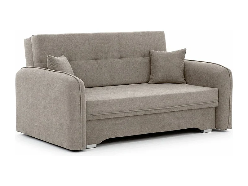 Petit canapé convertible original tissu beige Lany 155cm