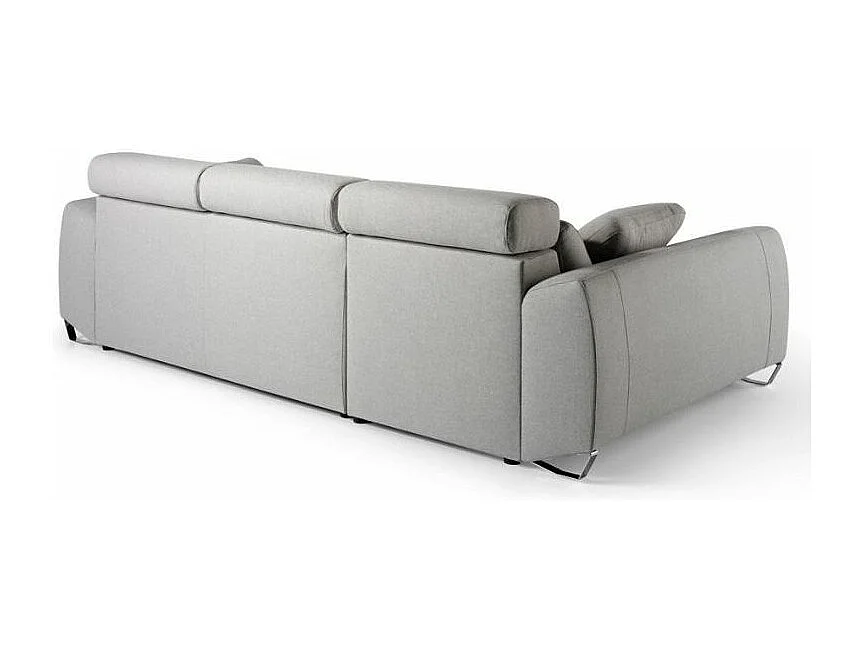 Canapé d'angle droit tissu gris Kaninawa