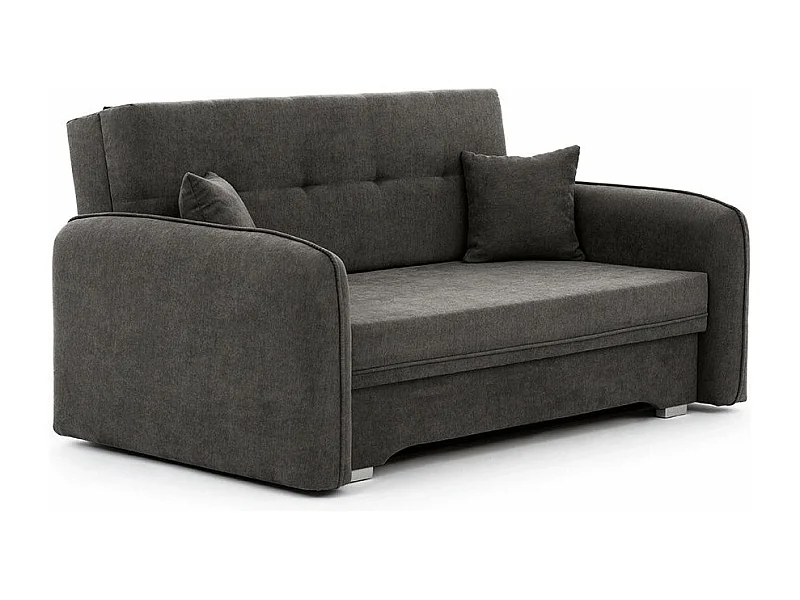 Petit canapé convertible original tissu anthracite Lany 155cm