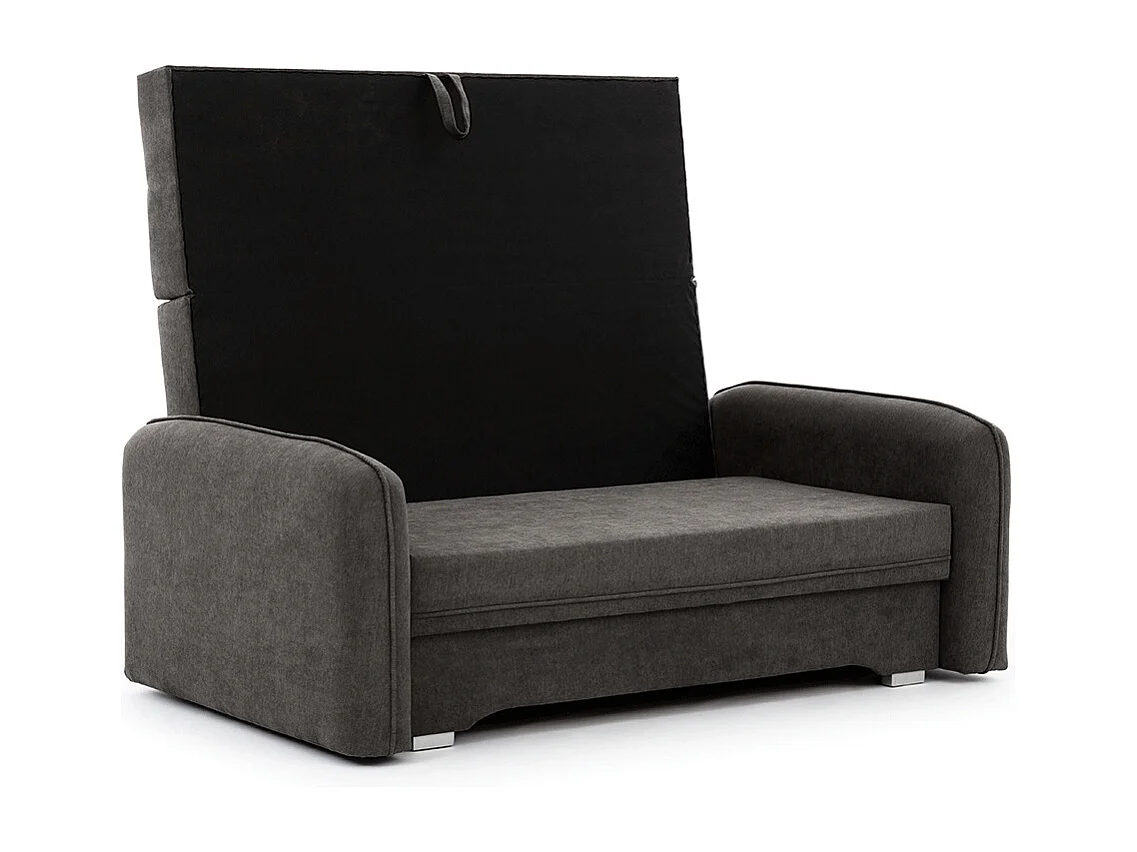 Petit canapé convertible original tissu anthracite Lany 155cm