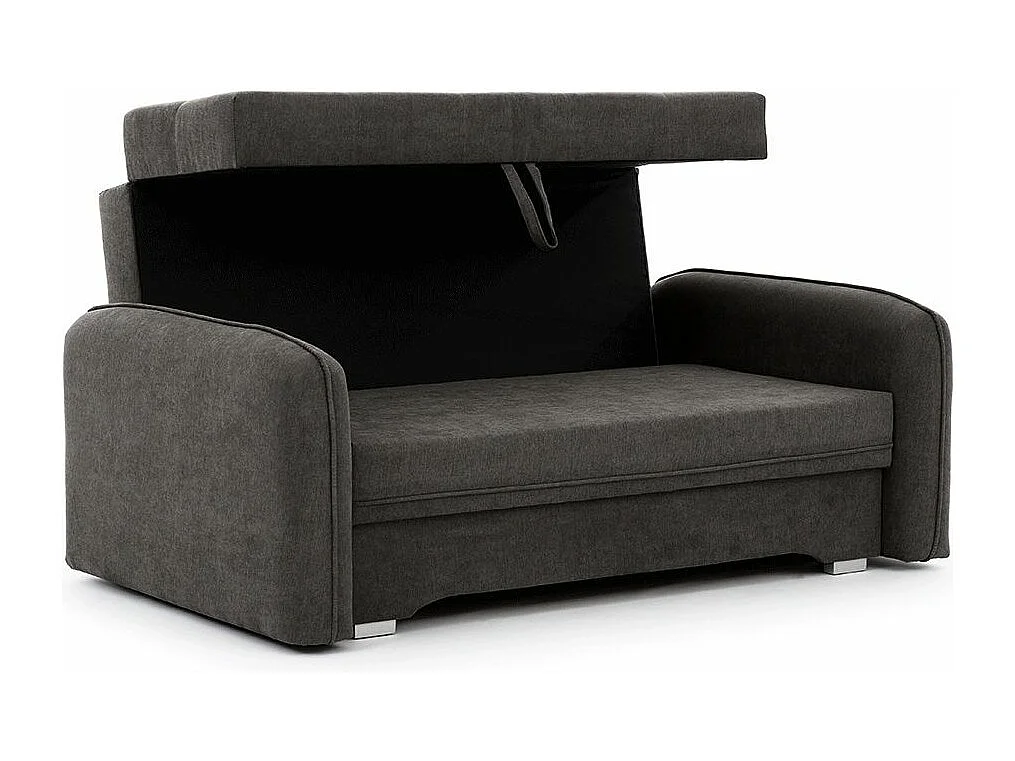 Petit canapé convertible original tissu anthracite Lany 155cm