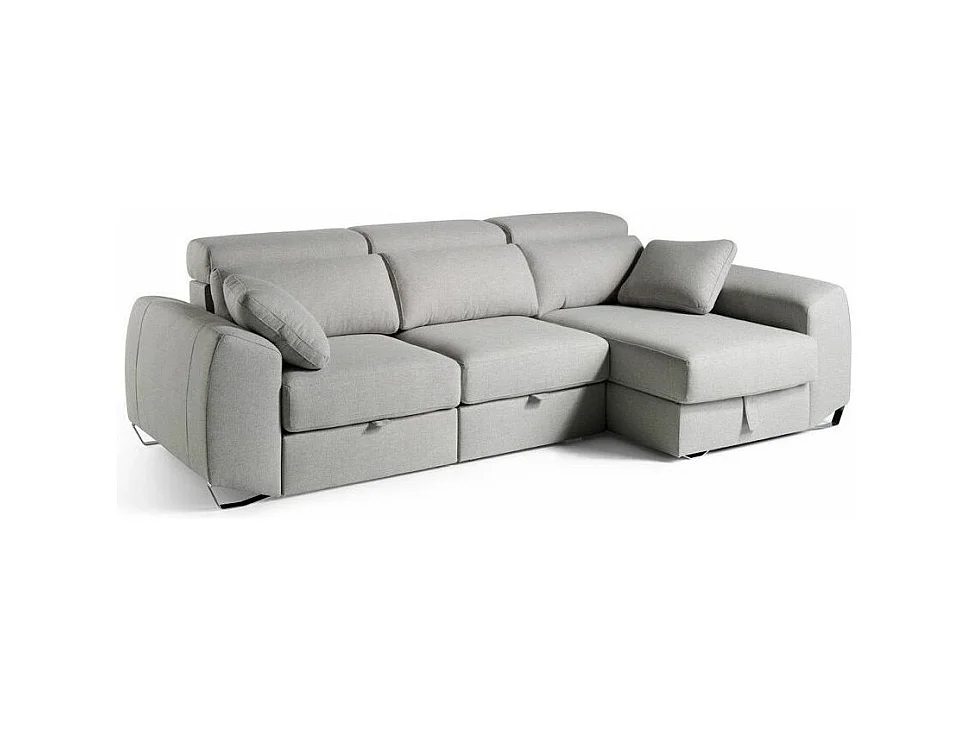Canapé d'angle gauche tissu gris Kaninawa 2