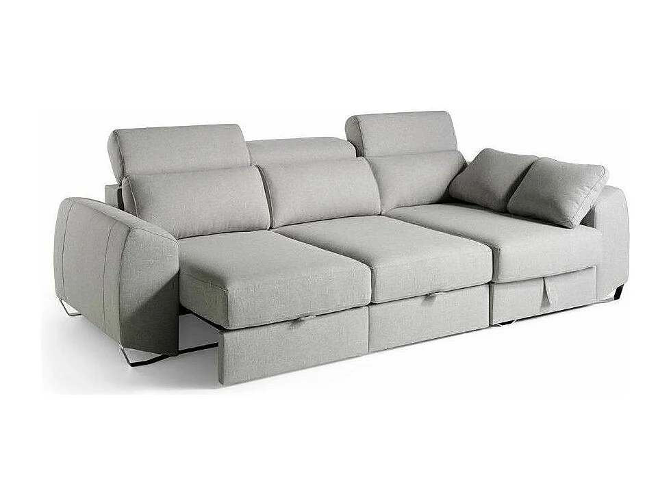 Canapé d'angle gauche tissu gris Kaninawa 2