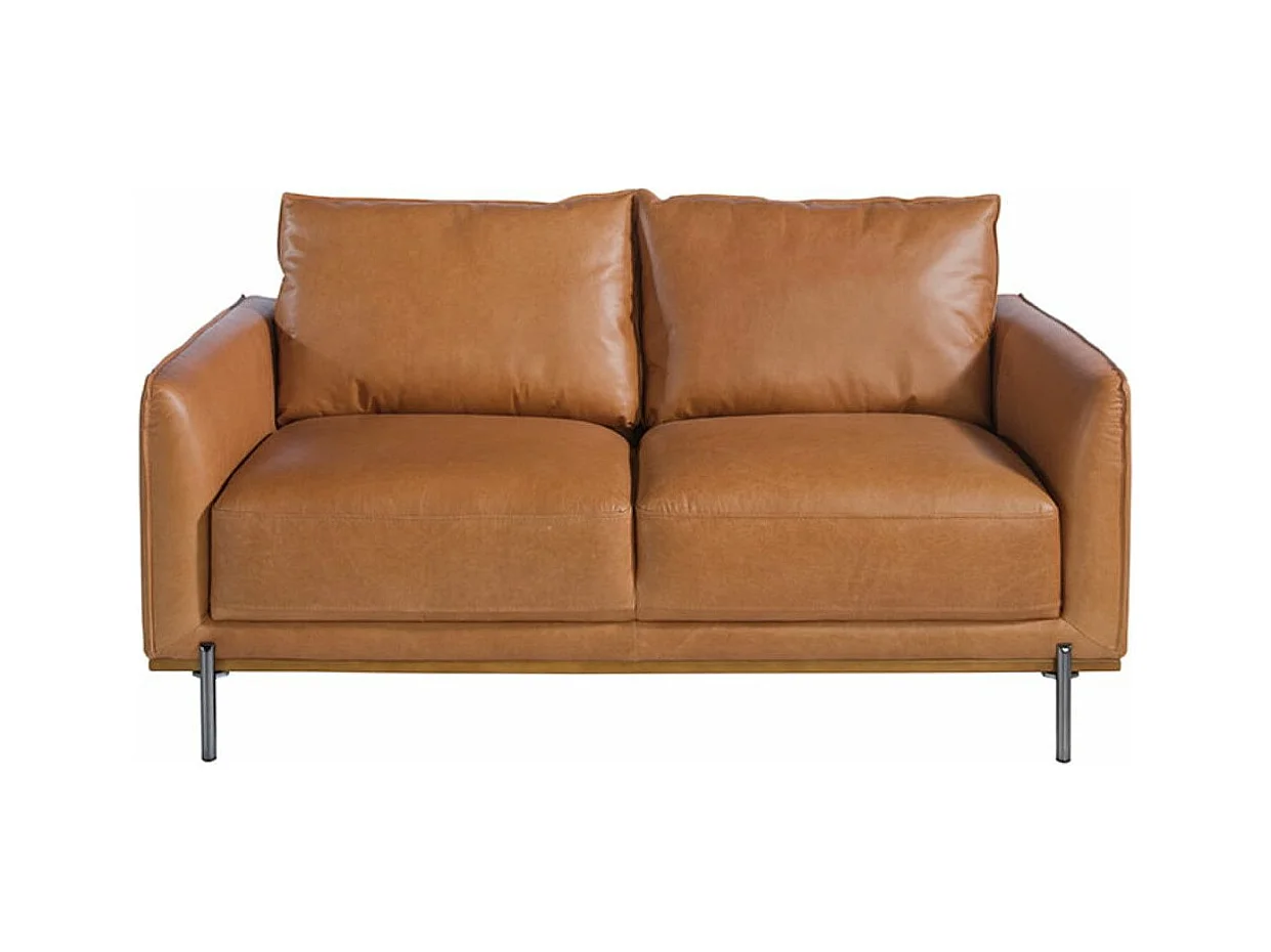 Canapé cuir 2 places Loma 164cm-Couleur Cuir Piel cuero