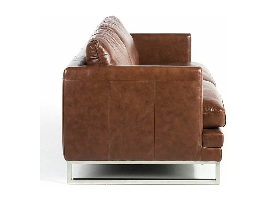 Kora high-end 2-zits leren bank-Kleur Zwart Piel-leer