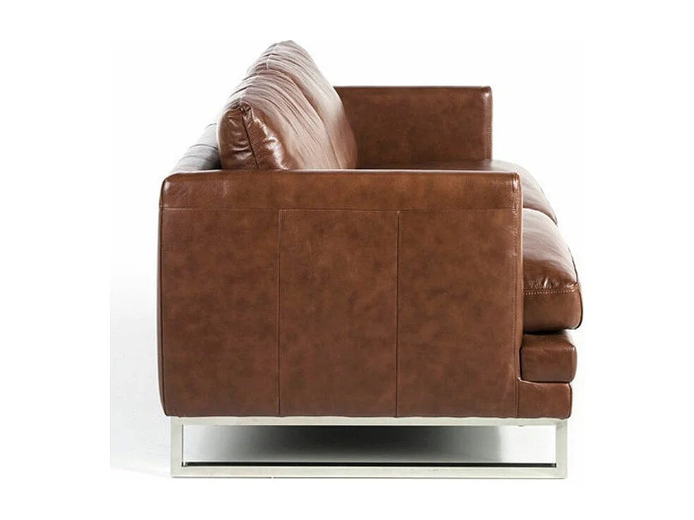 Canapé cuir 3 places Kora-Couleur Cuir Piel crema