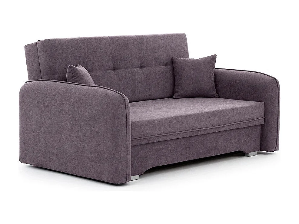 Petit canapé convertible original tissu violet Lany 155cm