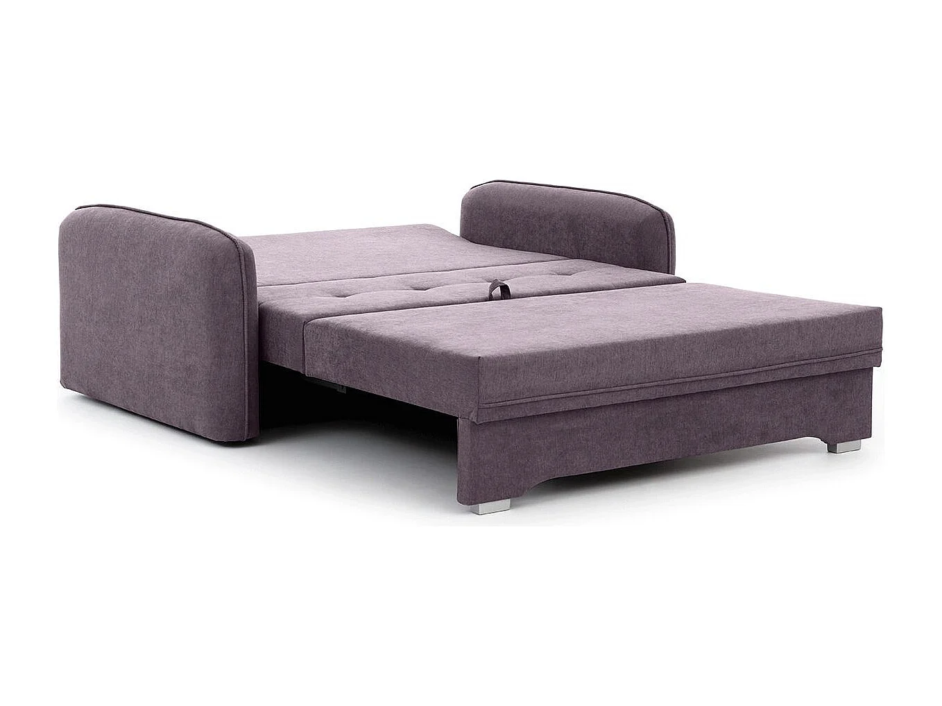 Petit canapé convertible original tissu violet Lany 155cm