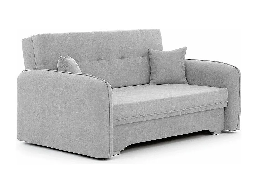 Petit canapé convertible original tissu gris clair Lany 155cm