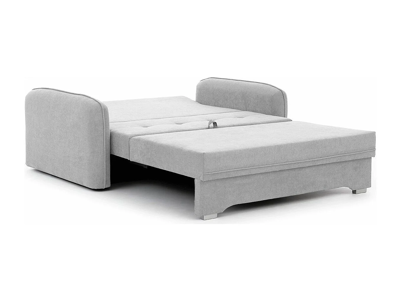 Petit canapé convertible original tissu gris clair Lany 155cm