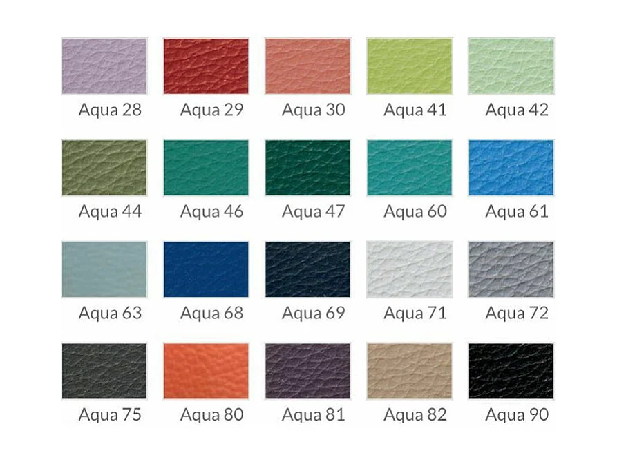 Kila eigentijdse 2-zitsbank in gewatteerd leer en walnoothout-Kleur Aqua 68 Donkerblauw