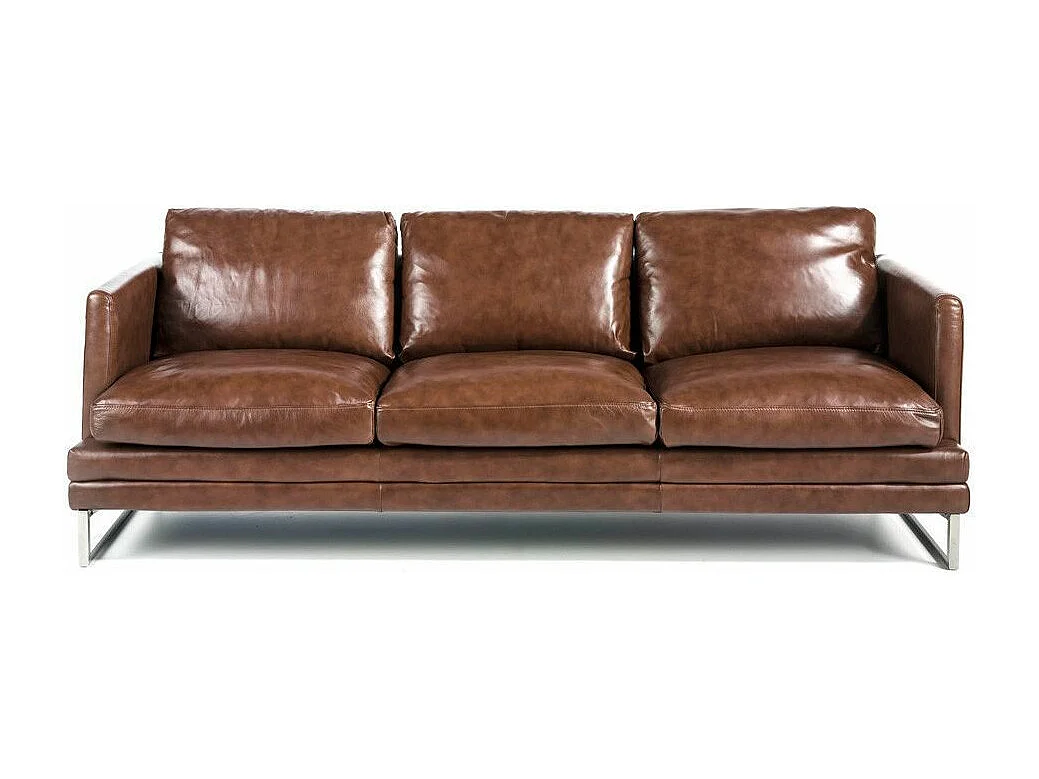 Canapé cuir 3 places Kora-Couleur Cuir Piel noir