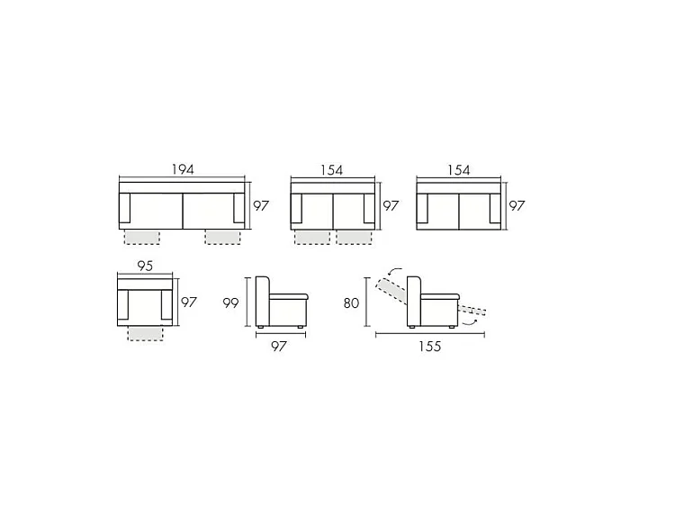 Sofá reclinable eléctrico de microfibra Ducka-Color ribete verde crudo-Sistema Eléctrico-Número de plazas Sillón