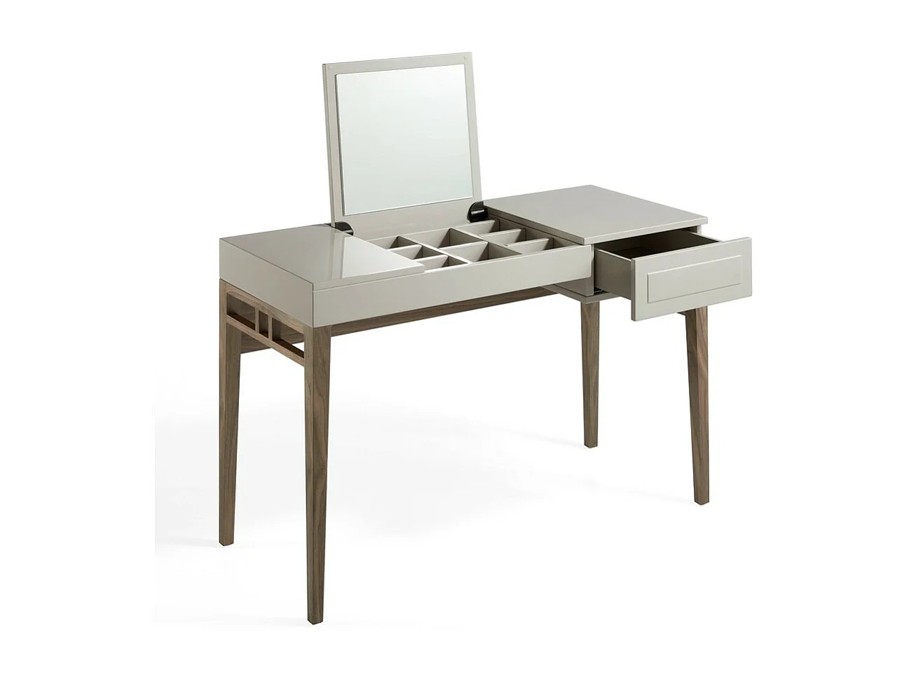 Meuble moderne bois plaqué Noyer et laqué Koba