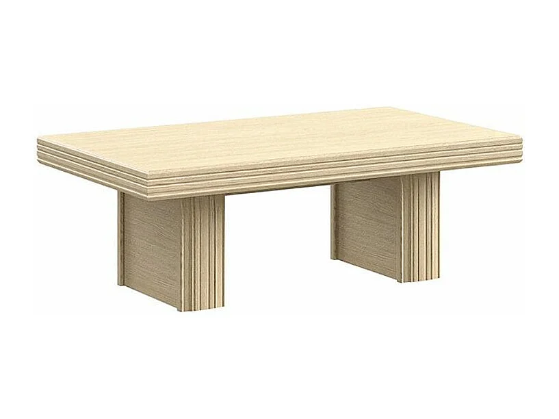 Table basse moderne rectangulaire chêne clair Italino 120cm