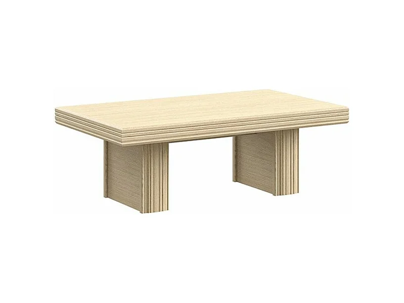 Table basse moderne rectangulaire chêne clair Italino 120cm