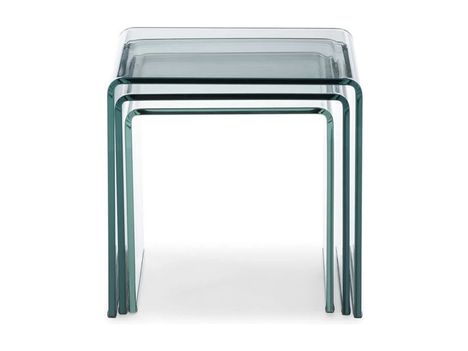 Table gigogne verre trempé transparent Kays - Lot de 3