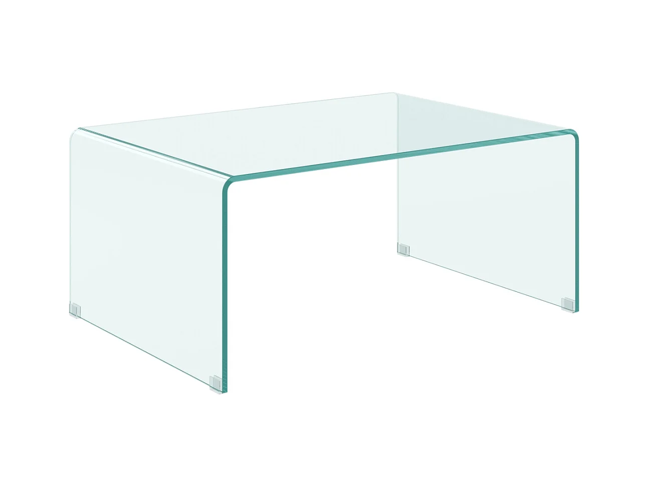 Table d'appoint Galaxy en verre courbe 80x45x35 cm