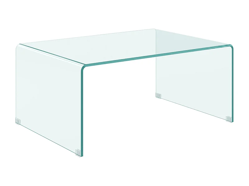 Mesa auxiliar Galaxy de cristal curvado 80x45x35 cm