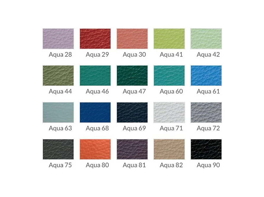 Dyana moderne faux fauteuil en chroomstalen poten - Set van 2-Kleur Aqua 61 Lichtblauw