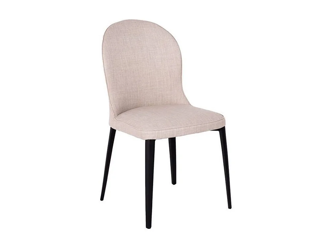 Chaise tissu et pieds acier noir Ekinawa - Lot de 2-Couleur DUO 03