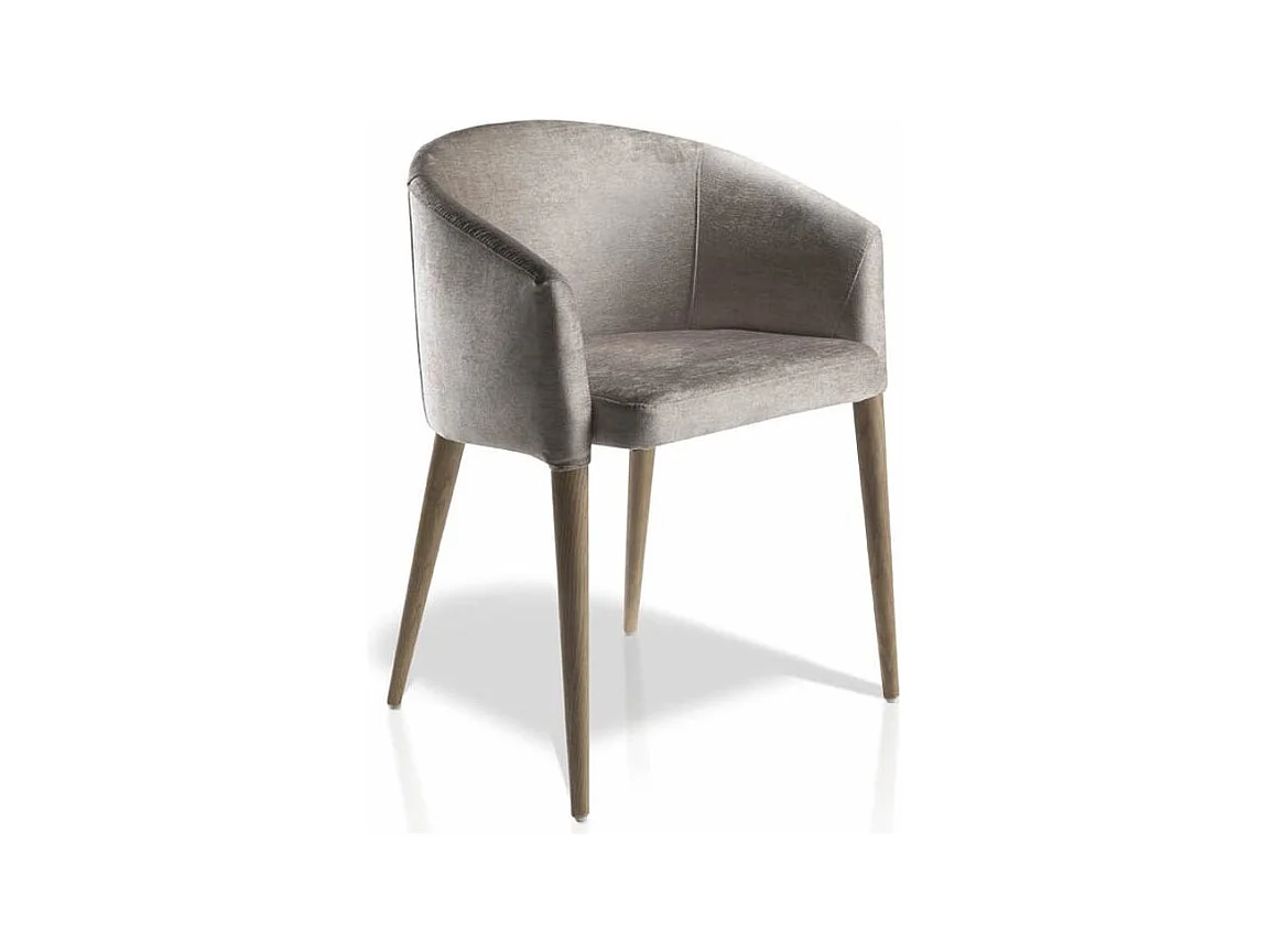 Fauteuil bois noyer et tissu Briza - Lot de 2-Couleur MIRAGE 16
