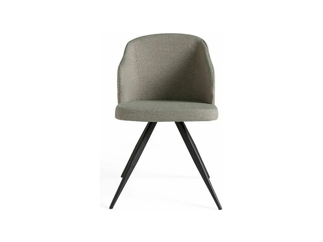 Chaise tissu et pieds acier noir Elany - Lot de 2-Couleur MIRAGE 30