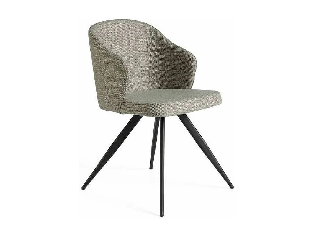 Chaise tissu et pieds acier noir Elany - Lot de 2-Couleur MIRAGE 30