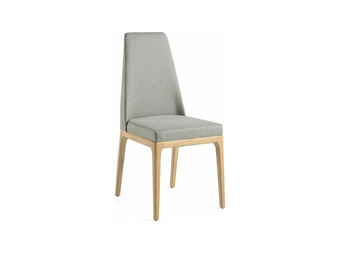 Chaise tissu et pieds chêne clair Louisa-Couleur MIRAGE 46