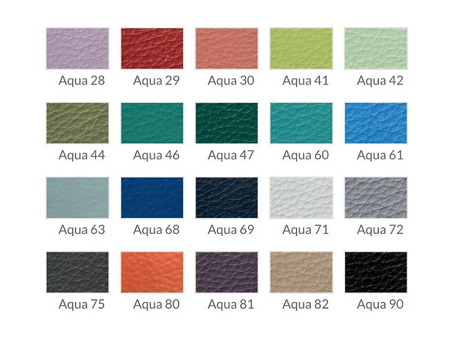 Fauteuil moderne simili et pieds acier chromé Dyana - Lot de 2-Couleur Aqua 68 Bleu foncé