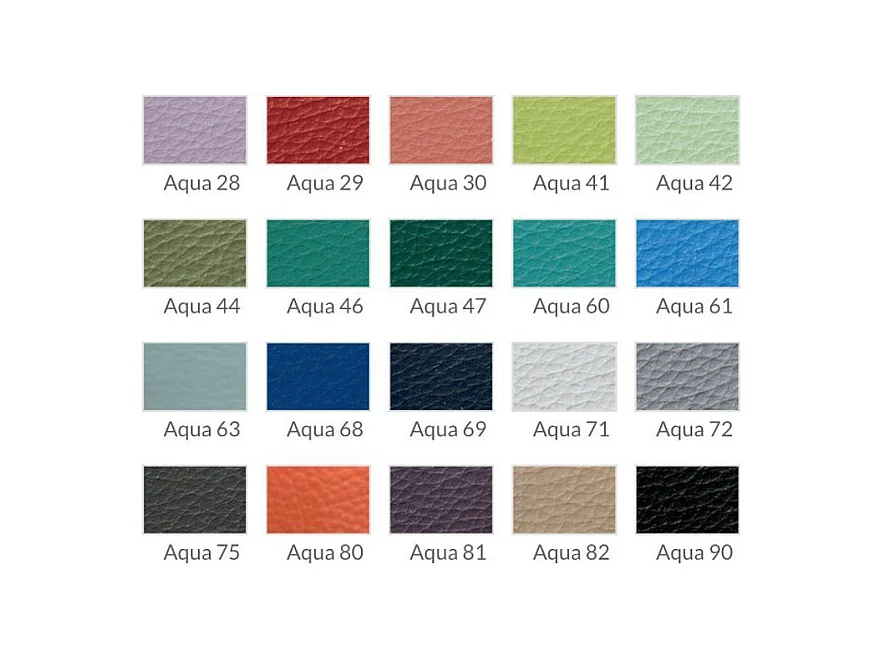 Dyana moderne faux fauteuil en chroomstalen poten - Set van 2-Kleur Aqua 68 Donkerblauw