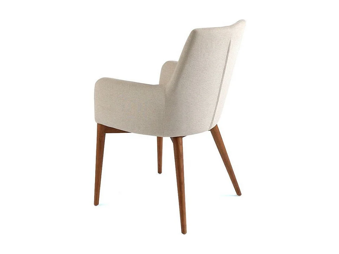 Fauteuil bois noyer et tissu Orna - Lot de 2-Couleur MIRAGE 91