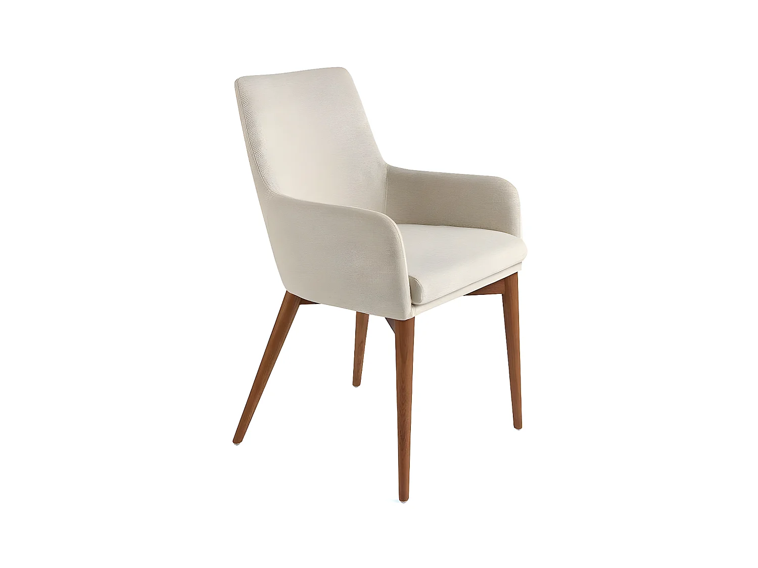 Fauteuil bois noyer et tissu Orna - Lot de 2-Couleur MIRAGE 10